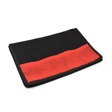 Detailed view of laptop cover bag, designed for convenient laptop transport