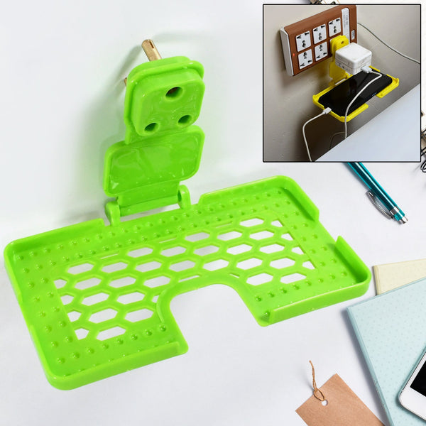 Multi-Purpose Wall Holder Stand for Charging Mobile, Just Fit in Socket and Hang (Mix Color / 1 pc)