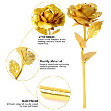 Luxury Decorative Gold Plated Artificial Golden Rose with Premium Box