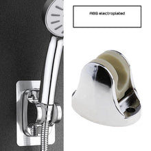 Adjustable bracket for hand shower, features fixing screws for stable installation.