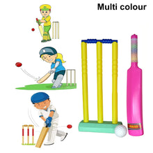 Complete plastic cricket set, ideal for boys and girls