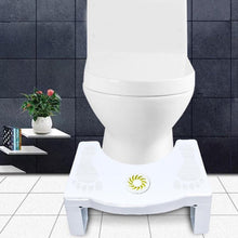 Portable and non-slip toilet squat stool, white color for hygiene.