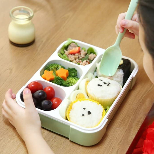 Leak-proof 4-compartment lunch box