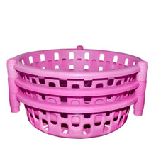 Plastic storage rack organizer with a round design for various uses