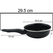 Durable non-stick fry pan for gas cooktops, without lid