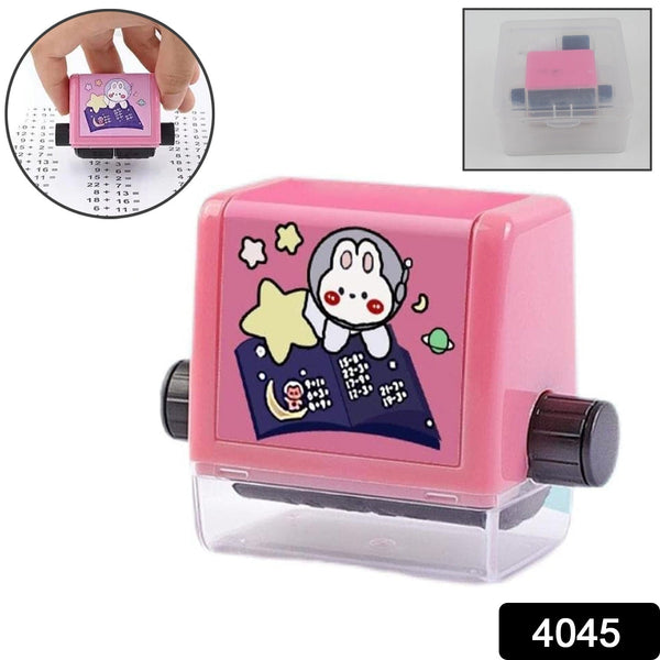 Roller stamp for teaching addition and subtraction.