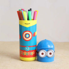 Sketch pen set with Minions case, showing the pack and design of the pens.